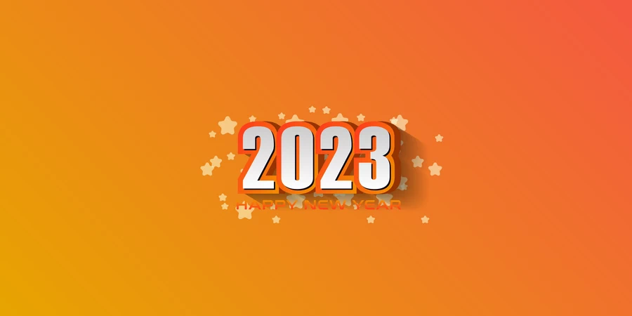 2023新年春节兔年数字字体特效插画背景海报AI矢量设计素材模板【125】